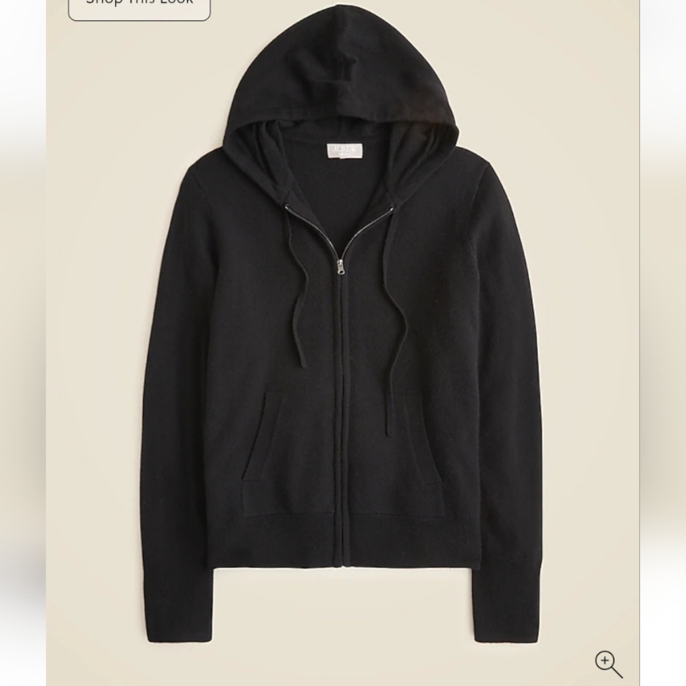New J Crew Cashmere full-zip sweater-hoodie BJ611 Size S $268 Retail - Picture 3 of 8